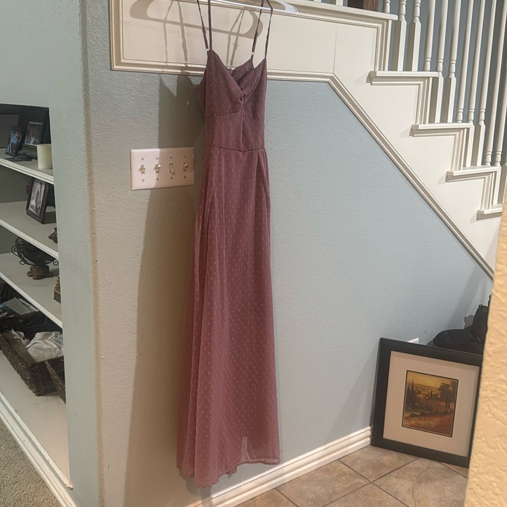 SHEIN long flowy dress, dust pink, size 2.